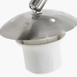 Lampes En Tissu-Luminaires Steinhauer Light Lampadaire Acier brossé, 1 lumière