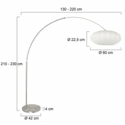 Lampes En Tissu-Luminaires Steinhauer Light Lampadaire Acier brossé, 1 lumière