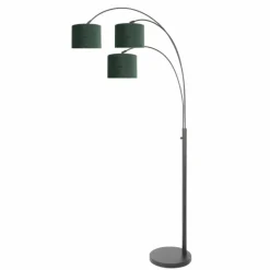 Lampes En Tissu-Luminaires Steinhauer Light Lampadaire Noir, 3 lumières