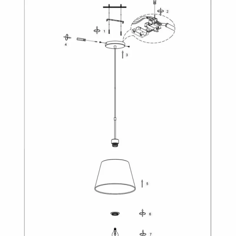 Luminaires Steinhauer Light Suspension Noir, 1 lumière* Suspensions