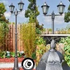Luminaires Rustiques-hofstein Lignac Réverbère, Eclairage de chemin Noir, Argenté, 2 lumières