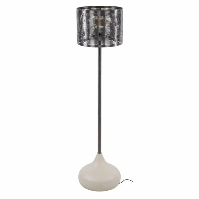 hofstein Lilleballe Lampadaire Crème, Gris, 1 lumière* Lampadaires Et Lampes Sur Pied