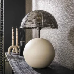 hofstein Lilleballe Lampe à poser Gris, Sable, 1 lumière* Lampes À Poser