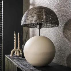 hofstein Lilleballe Lampe à poser Gris, Sable, 1 lumière* Lampes À Poser