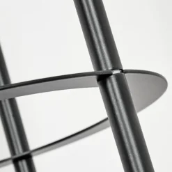 hofstein Limmingen Lampadaire Bois foncé, Noir, 3 lumières