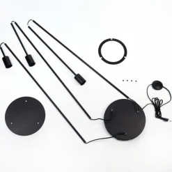 hofstein Limmingen Lampadaire Noir, 3 lumières