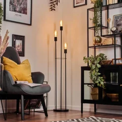 hofstein Limmingen Lampadaire Noir, 3 lumières