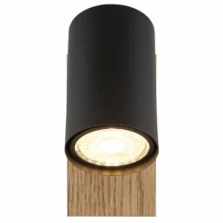 Lampes En Bois-Luminaires Globo Lighting Linca Plafonnier, Spot de plafond, Applique murale, Spot mural Écru, Noir, 1 lumière