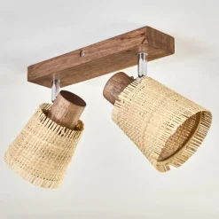 hofstein Lindberg Plafonnier Chrome, Écru, 2 lumières