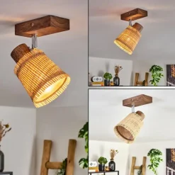 Luminaires Scandinaves-hofstein Lindberg Plafonnier Chrome, Brun foncé, 1 lumière