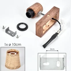 Luminaires Scandinaves-hofstein Lindberg Plafonnier Chrome, Brun foncé, 1 lumière