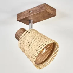 Luminaires Scandinaves-hofstein Lindberg Plafonnier Chrome, Brun foncé, 1 lumière