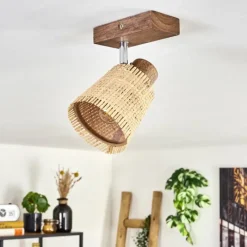 Luminaires Scandinaves-hofstein Lindberg Plafonnier Chrome, Brun foncé, 1 lumière