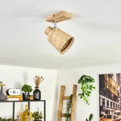 Luminaires Scandinaves-hofstein Lindberg Plafonnier Chrome, Écru, 1 lumière