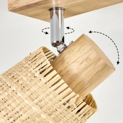 Luminaires Scandinaves-hofstein Lindberg Plafonnier Chrome, Écru, 1 lumière