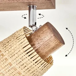 Luminaires Scandinaves-hofstein Lindberg Plafonnier Chrome, Brun foncé, 4 lumières