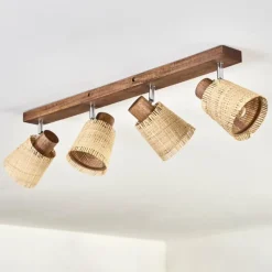 Luminaires Scandinaves-hofstein Lindberg Plafonnier Chrome, Brun foncé, 4 lumières