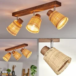 Luminaires Scandinaves-hofstein Lindberg Plafonnier Chrome, Brun foncé, 3 lumières