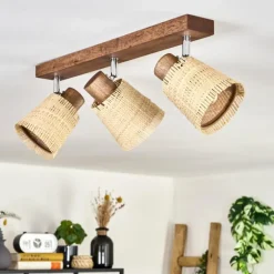 Luminaires Scandinaves-hofstein Lindberg Plafonnier Chrome, Brun foncé, 3 lumières