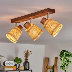 Luminaires Scandinaves-hofstein Lindberg Plafonnier Chrome, Brun foncé, 3 lumières