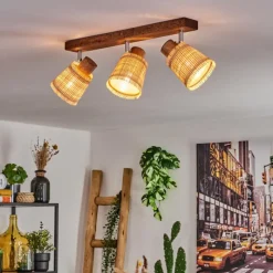 Luminaires Scandinaves-hofstein Lindberg Plafonnier Chrome, Brun foncé, 3 lumières