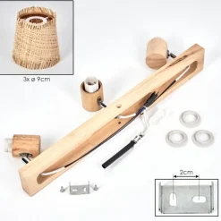 Luminaires Scandinaves-hofstein Lindberg Plafonnier Chrome, Écru, 3 lumières