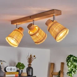 Luminaires Scandinaves-hofstein Lindberg Plafonnier Chrome, Écru, 3 lumières