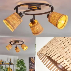 Luminaires Scandinaves-hofstein Lindberg Plafonnier Noir, 3 lumières