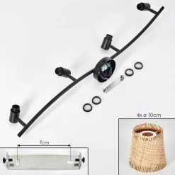 hofstein Lindberg Plafonnier Noir, 4 lumières