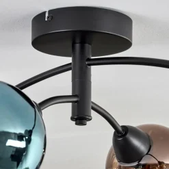 hofstein Linneryd Plafonnier, Boule lumineuse Noir, 4 lumières