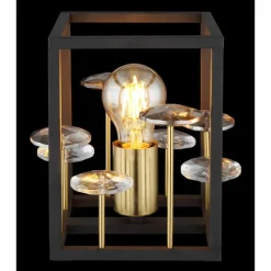 Lampes Dorées-Luminaires Globo Lighting Lisbon Lampe à poser Noir, 1 lumière