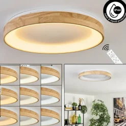 hofstein Lockeby Plafonnier LED Écru, Blanc, 1 lumière, Télécommandes