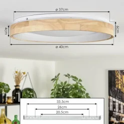 hofstein Lockeby Plafonnier LED Écru, Blanc, 1 lumière, Télécommandes