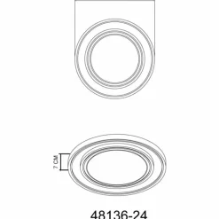 Luminaires Globo Lighting Logan Plafonnier LED Blanc, 1 lumière* Éclairage Led