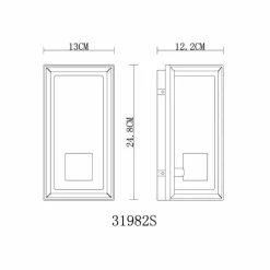Luminaires Globo Lighting Logana Luminaire extérieur Noir, 1 lumière