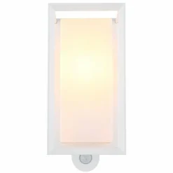 Luminaires Globo Lighting Logana Luminaire extérieur Blanc, 1 lumière, Détecteur de mouvement