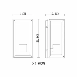 Luminaires Globo Lighting Logana Luminaire extérieur Blanc, 1 lumière