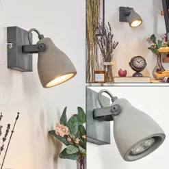 hofstein Lomma Applique murale, Spot mural Acier brossé, 1 lumière