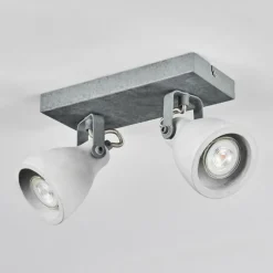 hofstein Lomma Plafonnier Acier brossé, 2 lumières