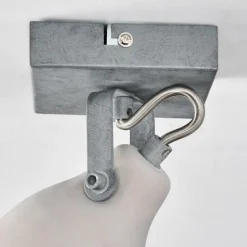 Lampes Industrielles-hofstein Lomma Plafonnier, Spot de plafond Acier brossé, 1 lumière