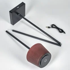 Luminaires Scandinaves-hofstein Longchamps Lampadaire LED Noir, 1 lumière