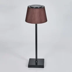 Luminaires Scandinaves-hofstein Longchamps Lampe de table d'extérieur, Lampe à poser LED Brun, Noir, 1 lumière