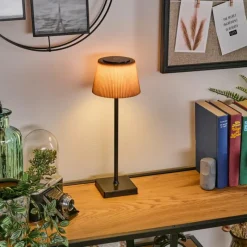 Luminaires Scandinaves-hofstein Longchamps Lampe de table d'extérieur, Lampe à poser LED Brun, Noir, 1 lumière