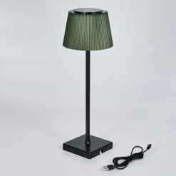 Luminaires Scandinaves-hofstein Longchamps Lampe de table d'extérieur, Lampe à poser LED Brun, Vert, 1 lumière