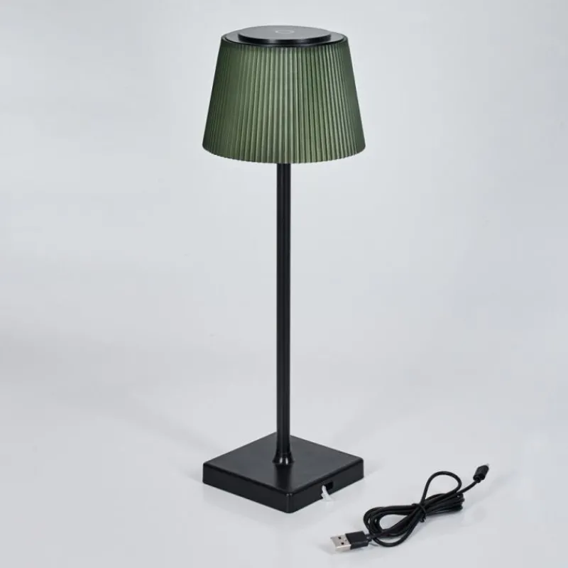 Luminaires Scandinaves-hofstein Longchamps Lampe de table d'extérieur, Lampe à poser LED Brun, Vert, 1 lumière