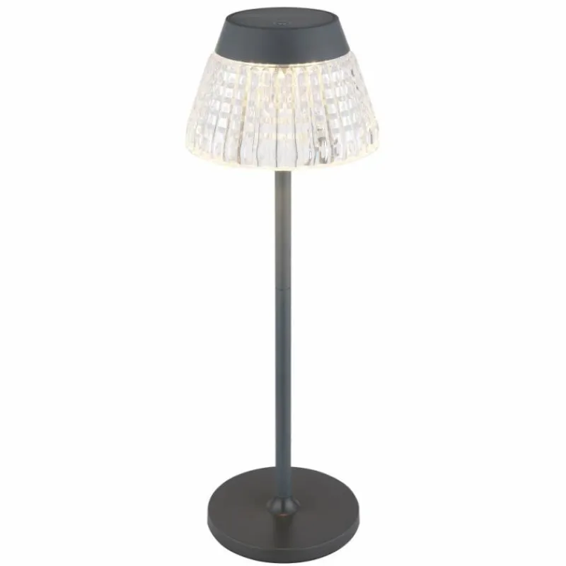 Luminaires Globo Lighting Lora Lampe à poser LED Anthracite, 1 lumière* Éclairage Led