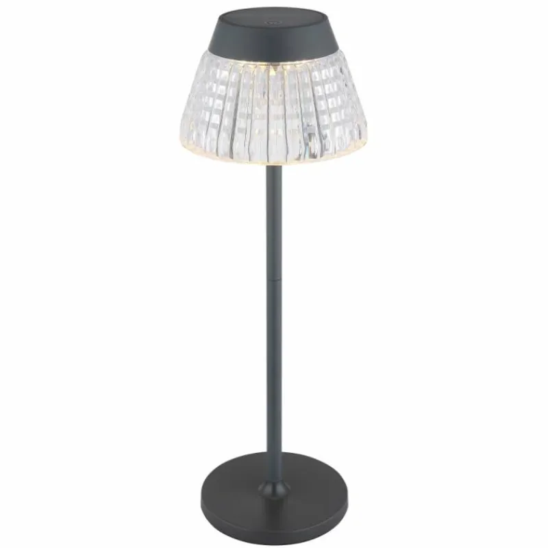 Luminaires Globo Lighting Lora Lampe à poser LED Anthracite, 1 lumière* Éclairage Led