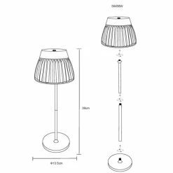 Luminaires Globo Lighting Lora Lampe à poser LED Blanc, 1 lumière* Éclairage Led