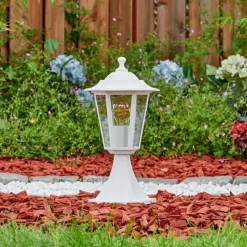 Luminaires Rustiques-hofstein Loria Borne lumineuse Blanc, 1 lumière