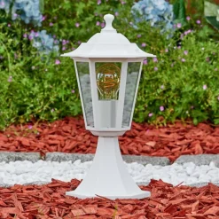 Luminaires Rustiques-hofstein Loria Borne lumineuse Blanc, 1 lumière